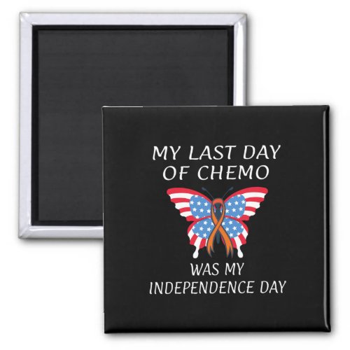 Blood Cancer Usa American Flag Independence Day  Magnet