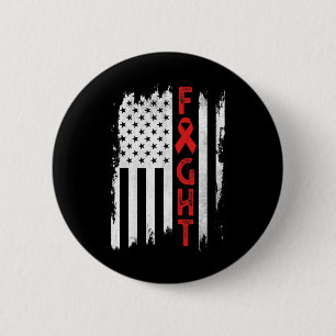 Blood Cancer Warrior Blood Cancer Awareness Red Ri Button