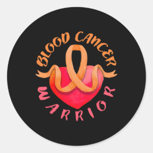 Blood Cancer Warrior Lymphoma Leukemia Awareness Classic Round Sticker