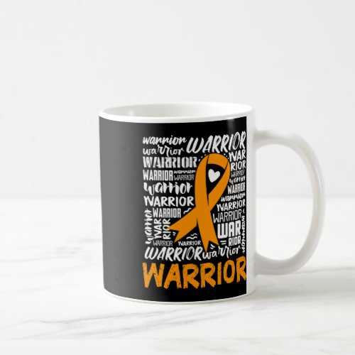 Blood Cancer Warrior Orange Ribbon Awareness  Coffee Mug