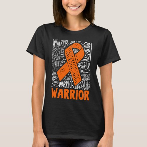 Blood Cancer Warrior Orange Ribbon Awareness Gifts T_Shirt