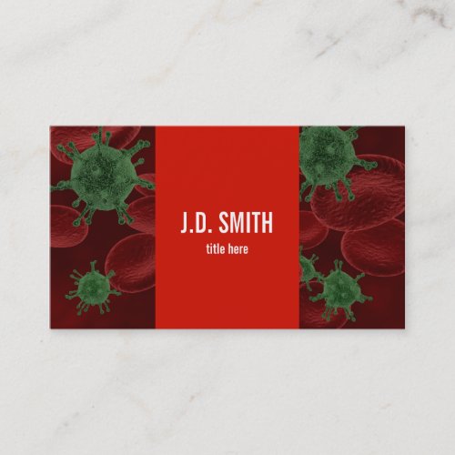 Blood Cells and Bacteria Business Card