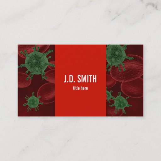 Customizable Blood Cells and Bacteria Business Card