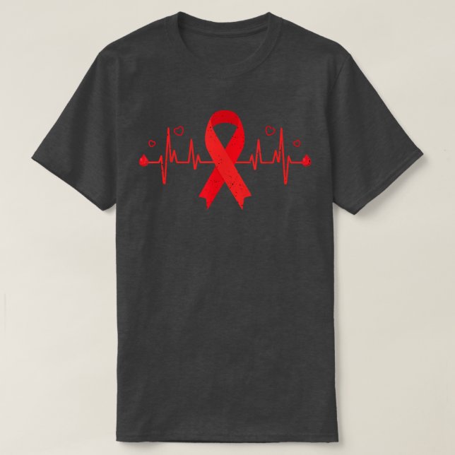 Blood Clot Ribbon Pulmonary Embolism Survivor PE S T-Shirt (Design Front)