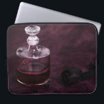 Blood Decanter Laptop Sleeve<br><div class="desc">Get ready for Halloween. A table set up for magic, alchemical rituals or perhaps a vampires dinner. A flask of fresh frothy blood sits on a blood-red tablecloth. Many ominious little black spiders crawl all around the table and the blood-filled decanter. A single black rose lays nearby, signifying gloom and...</div>