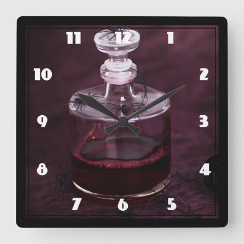 Blood Decanter Square Wall Clock