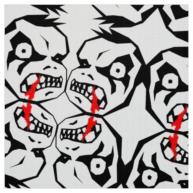 Blood Demon Halloween Fabric (Swatch)