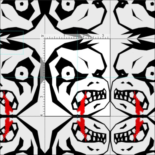 Blood Demon Halloween Fabric