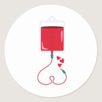 Blood Donation Classic Round Sticker