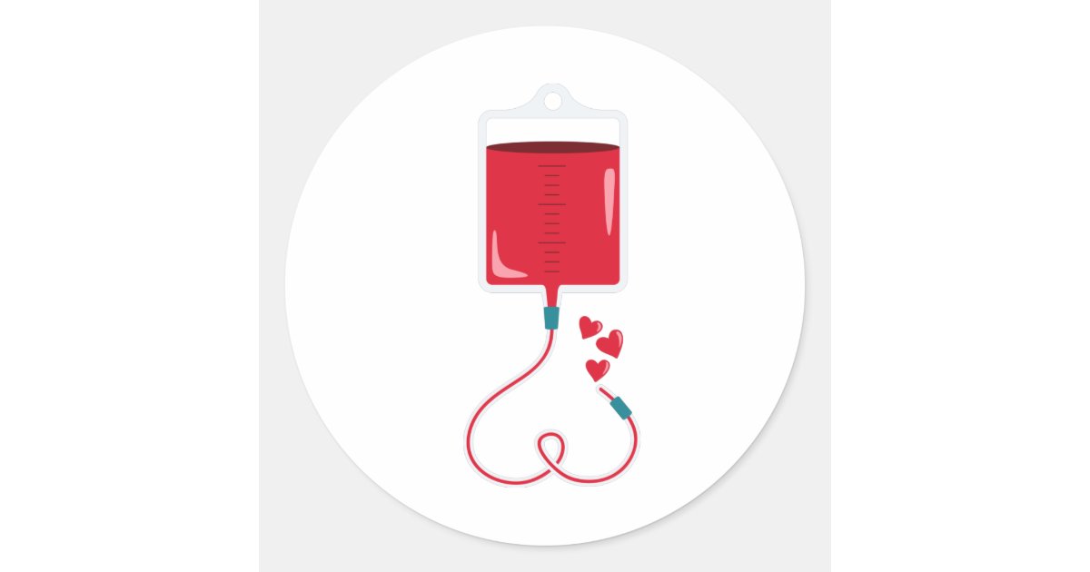Blood Donation Classic Round Sticker | Zazzle