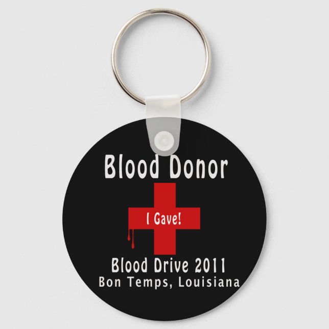 blood donor 2011 W-drops Keychain (Front)