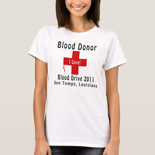blood donor 2011 W-drops T-Shirt (Front)