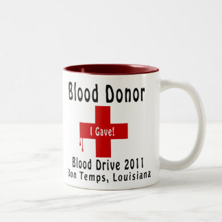 blood donor 2011 W-drops Two-Tone Coffee Mug