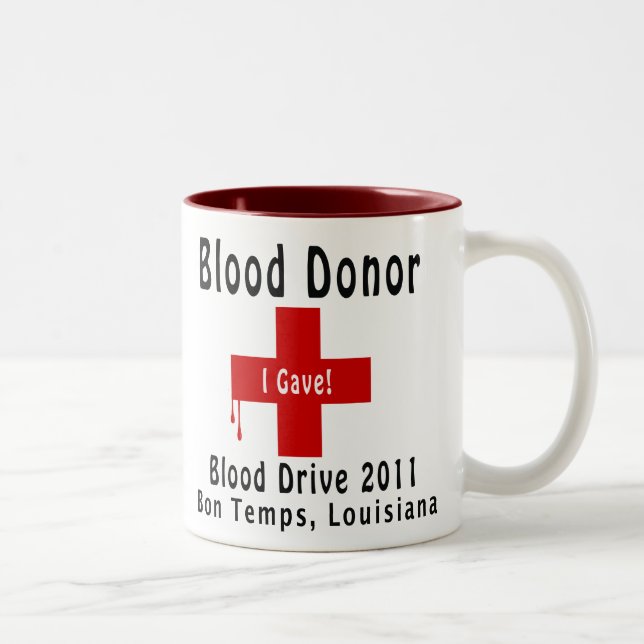 blood donor 2011 W-drops Two-Tone Coffee Mug (Right)