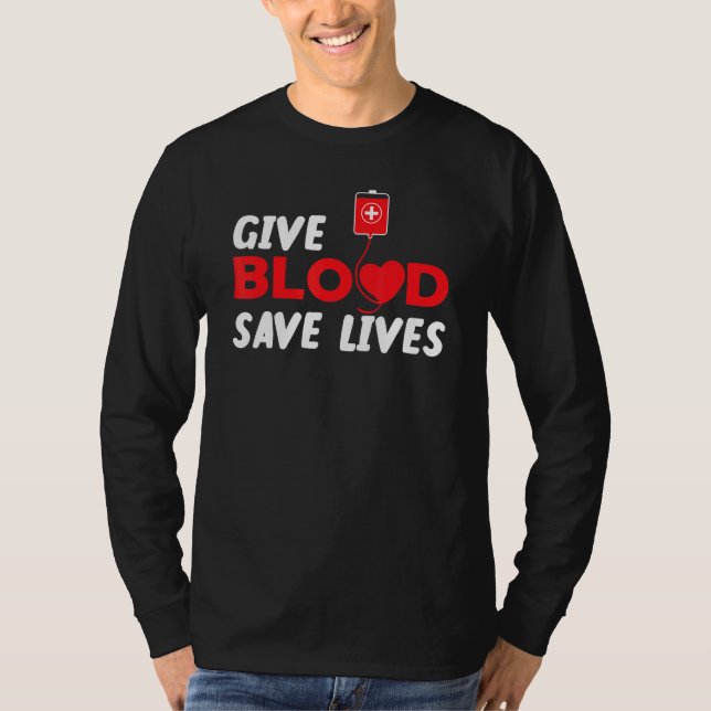 Blood Donor Blood Donation Awareness Give Blood Sa T-Shirt (Front)