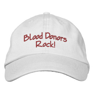 Blood Donors Rock! Embroidered Baseball Cap