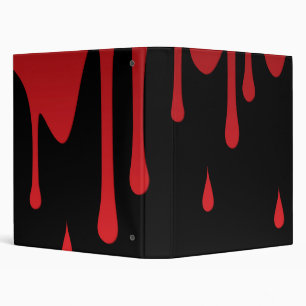 Blood dripping 3 ring binder