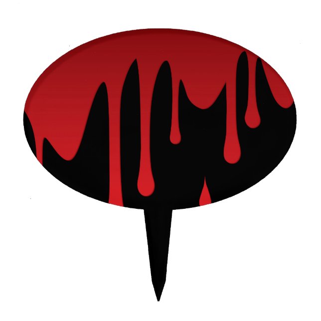 Blood dripping cake topper (Front)