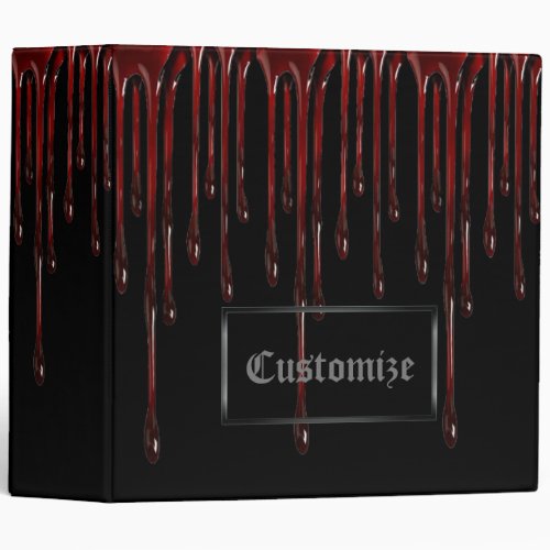 Blood Drips 3_Ring Binder