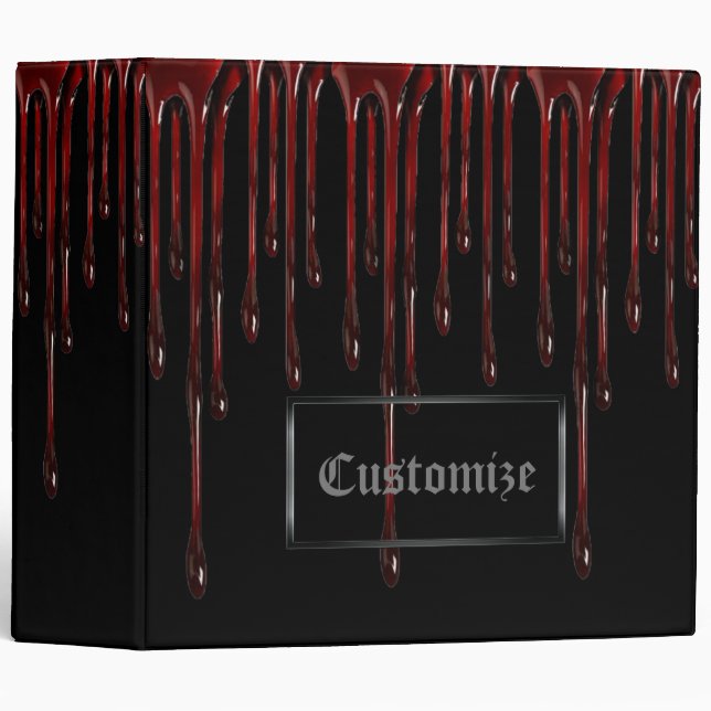 Blood Drips 3-Ring Binder (Front/Spine)