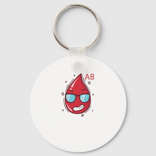 Blood drops with sunglasses keychain