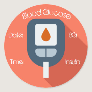 Blood Glucose Monitoring Classic Round Sticker