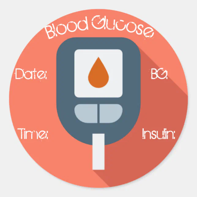 Blood Glucose Monitoring Classic Round Sticker Zazzle