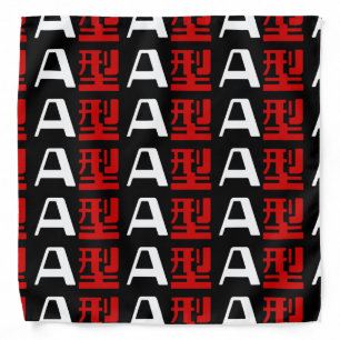 Blood Group A Japanese Kanji Bandana