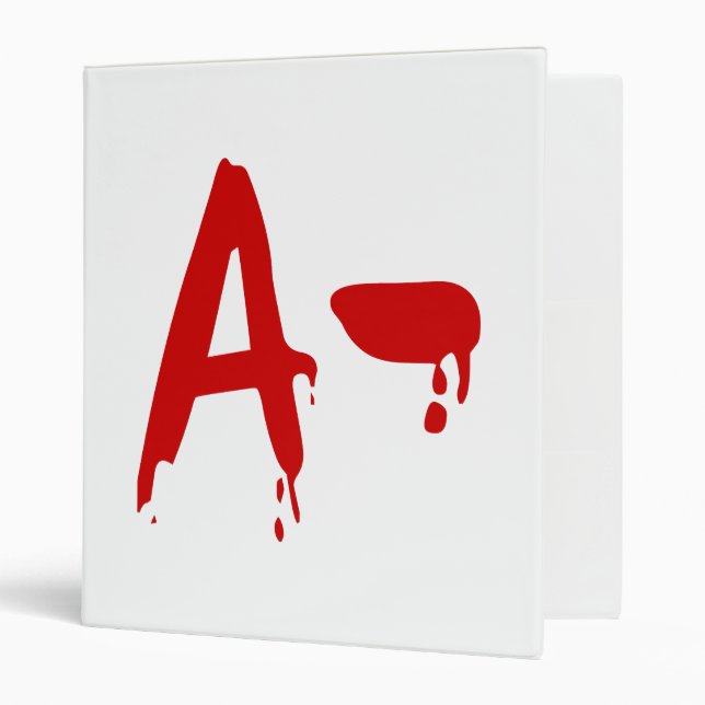 Blood Group A- Negative #Horror Hospital Binder (Front/Inside)