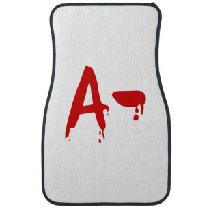 Blood Group A- Negative #Horror Hospital Car Floor Mat