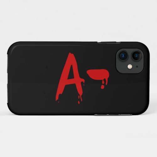 Blood Group A_ Negative Horror Hospital iPhone 11 Case