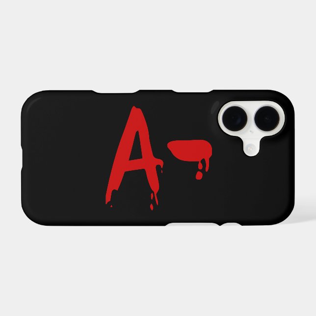 Blood Group A- Negative #Horror Hospital Case-Mate iPhone Case (Back (Horizontal))