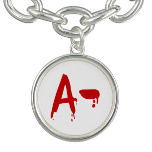 Blood Group A- Negative #Horror Hospital Charm Bracelet