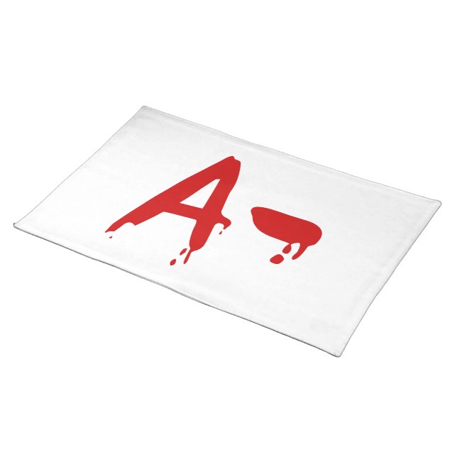 Blood Group A- Negative #Horror Hospital Cloth Placemat (On Table)