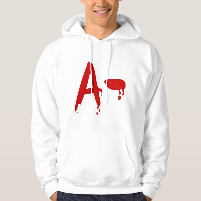 Blood Group A- Negative #Horror Hospital Hoodie (Front)