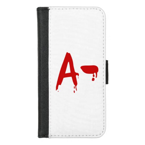 Blood Group A_ Negative Horror Hospital iPhone 87 Wallet Case