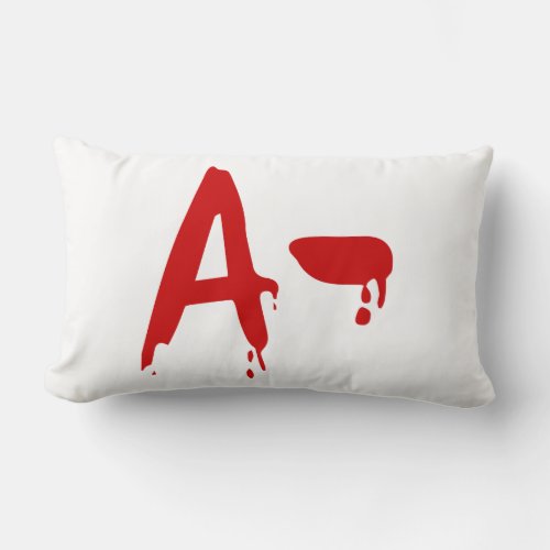 Blood Group A_ Negative Horror Hospital Lumbar Pillow