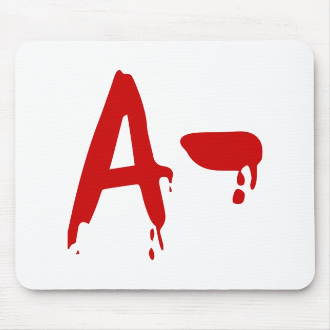 Blood Group A- Negative #Horror Hospital Mouse Pad (Front)