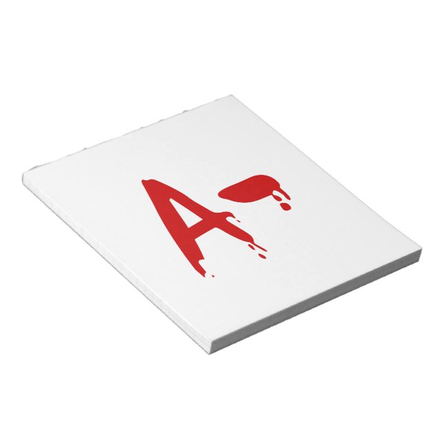 Blood Group A- Negative #Horror Hospital Notepad (Angled)