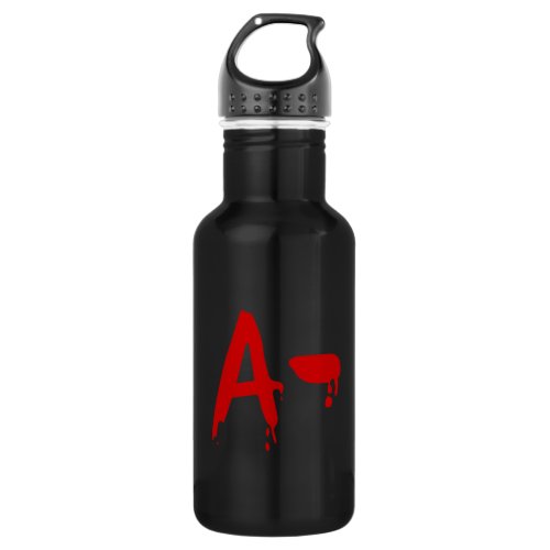 Blood Group A_ Negative Horror Hospital Water Bottle