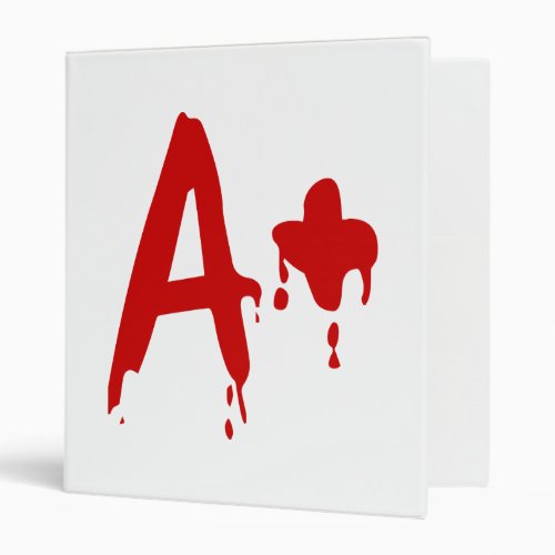 Blood Group A Positive Horror Hospital Binder