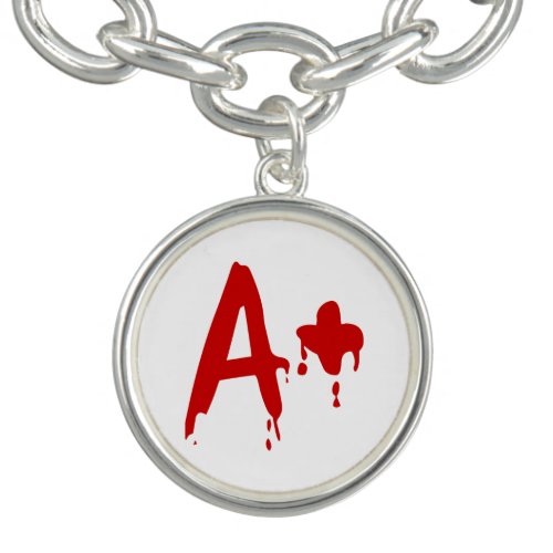 Blood Group A Positive Horror Hospital Charm Bracelet