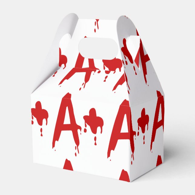 Blood Group A+ Positive #Horror Hospital Favor Boxes (Front Side)
