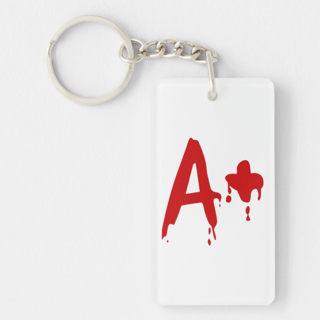 Blood Group A+ Positive #Horror Hospital Keychain (Front)