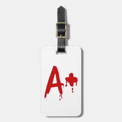 Blood Group A Positive Horror Hospital Luggage Tag