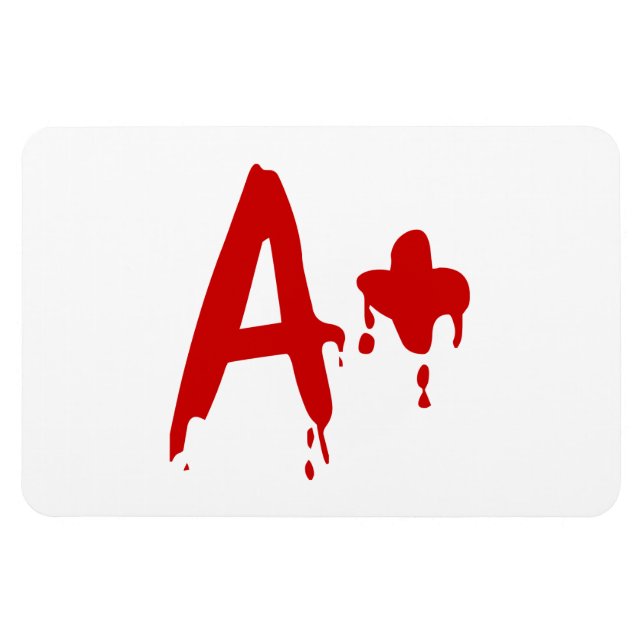 Blood Group A+ Positive #Horror Hospital Magnet (Horizontal)