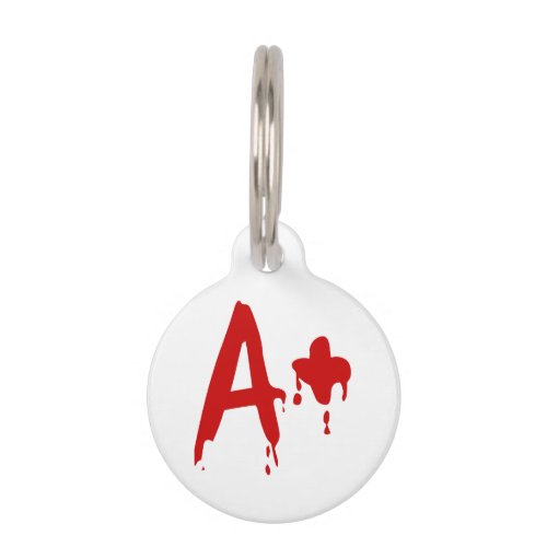 Blood Group A Positive Horror Hospital Pet ID Tag