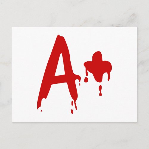 Blood Group A Positive Horror Hospital Postcard