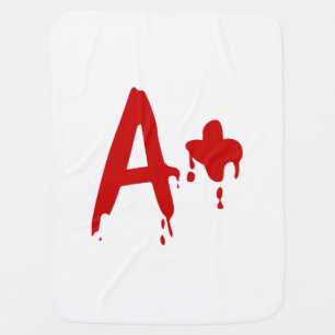 Blood Group A+ Positive #Horror Hospital Receiving Blanket