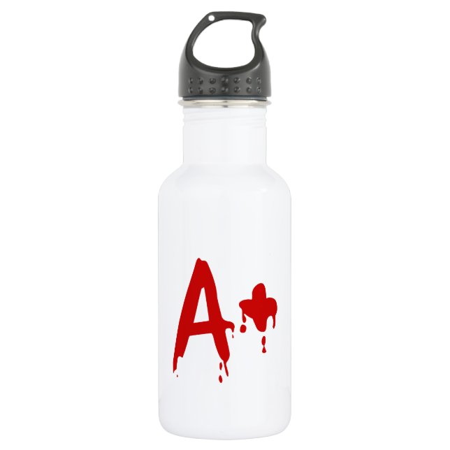 Blood Group A+ Positive #Horror Hospital Water Bottle (Front)